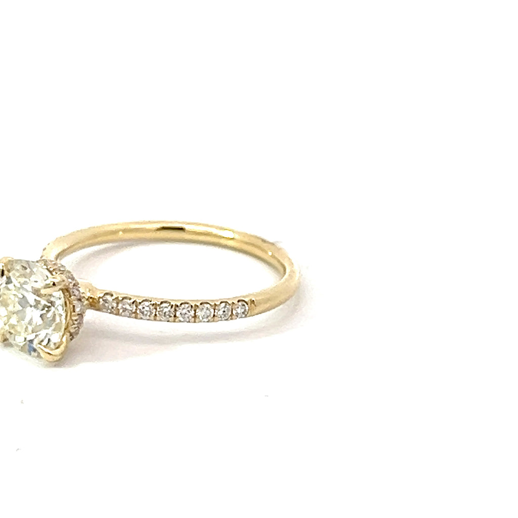 14k Yellow Gold 1.31 VVS2 Round Center Diamond /.25ct G SI1 Round Diamond Engagement Ring Size 6.5 Certified By Gia# 2239226928