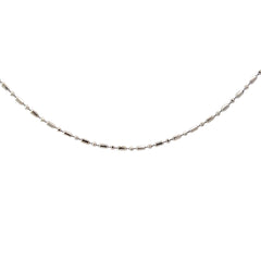 14k White Gold 4.30 Gram Beaded Chain