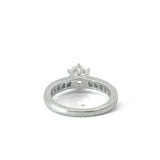 Pre-Owned Tiffany & Co. Platinum 1.06ct Round Diamond Solitaire Channel  Band  Size 6