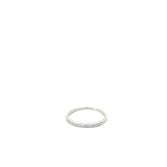 10k White Gold .15ct G SI1 Round Diamond Stackable Band