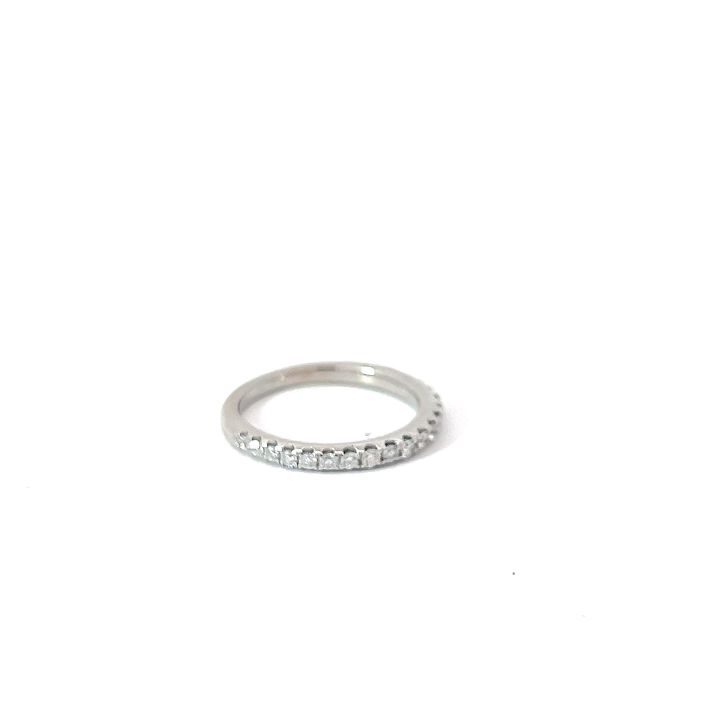 14k White Gold .25ct G SI1 Round Diamond Anniversary Wedding Band