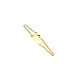 14K YELLOW GOLD CUBAN LINK BABY ID BRACELET 2.2 GRAM