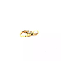 18k Yellow Gold .25ct E VS1 Pave Round Diamond Lobster Clasp Charm