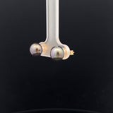 14k Yellow Gold Tahitian Pearl 8mm Stud Earrings