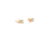 14k Yellow Gold .75ct G SI1 Round Diamond 6 Prong Stud Earrings