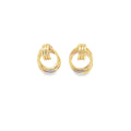 14k Yellow Gold 2.40 gram Circle Stud Earrings
