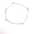 14k White Gold .75ct G VS2 Round Diamond / Diamond By the Yard Bracelet