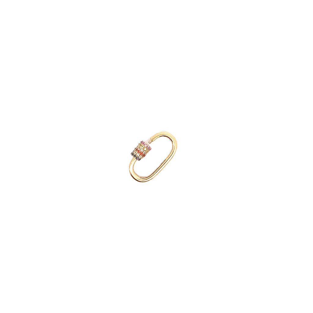 14k Yellow Gold .45ct Multi Colored Sapphire Clip
