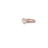 14K ROSE GOLD 1CT TOTAL WEIGHT OF F COLOR VS2 CLARTY HEART CLUSTER 1/2 MOON AND KITE