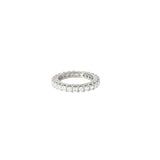 Platinum 2.56CT D VVS2 Asscher Cut diamond eternity ring