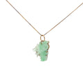 18k Yellow Gold Jade Pendant 2.7 gram