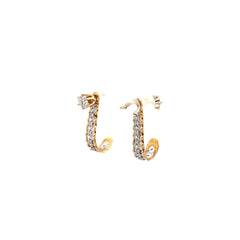 14k Yellow Gold .15ct G VS2 Round Diamond Jacket earrings