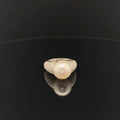 18k White Gold 1.25CT F VS1 ROUND DIAMOND 13MM Fresh Water White Pearl  ring