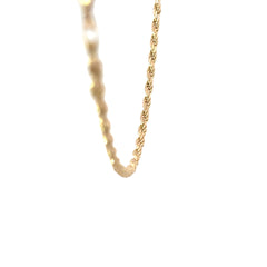 10k Yellow Gold Solid Rope Chain 13.5 gram 3mm 20"inch