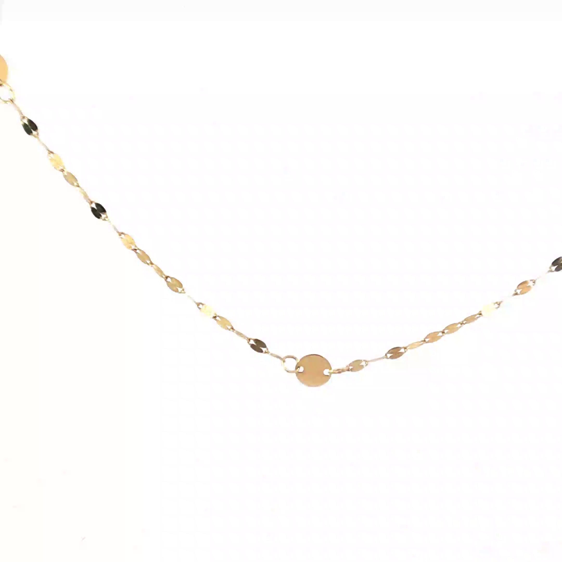 14k Yellow Gold (7) Gold Circle Layering Necklace