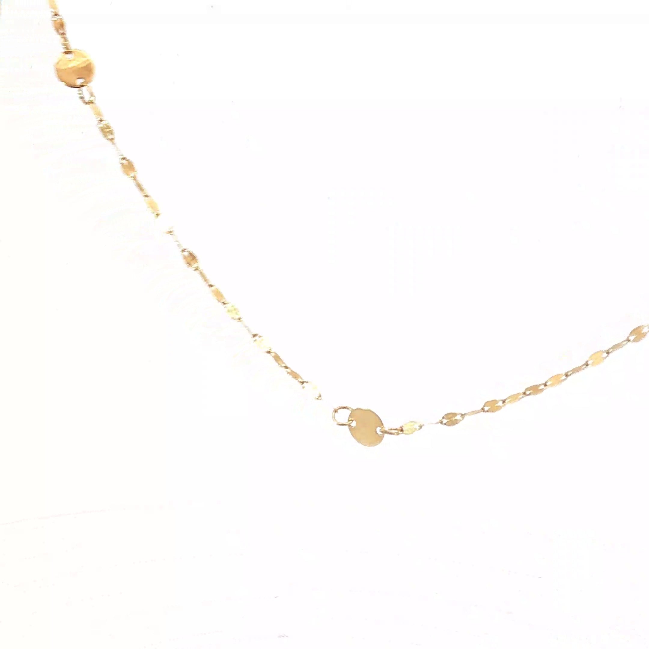 14k Yellow Gold (7) Gold Circle Layering Necklace