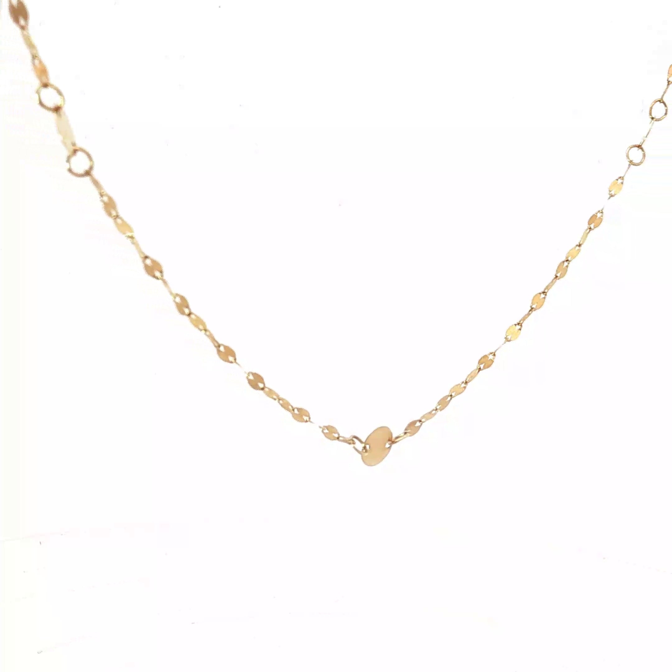 14k Yellow Gold (7) Gold Circle Layering Necklace