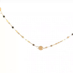 14k Yellow Gold (7) Gold Circle Layering Necklace