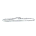 14k White Gold 4.00ct G VS2 Round Diamond Tennis Bracelet