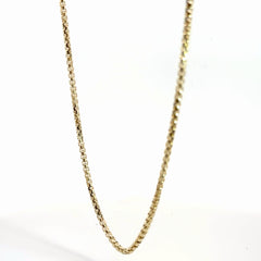 14k Yellow Gold Wheat Necklace 21.4 gram 20"inch