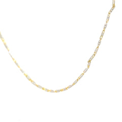 14k Two Tone 7.7 Gram Razzo Necklace 22"inch