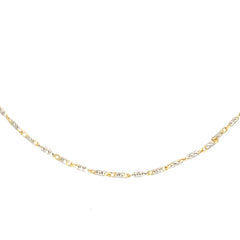 14k Two Tone 7.7 Gram Razzo Necklace 22"inch