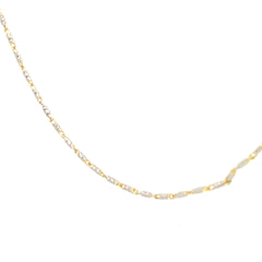 14k Two Tone 7.7 Gram Razzo Necklace 22"inch