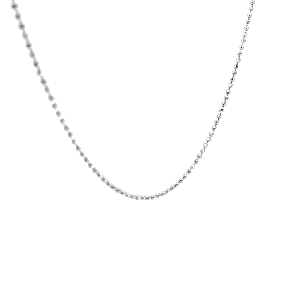 14k White Gold Beaded Chain 5.06 grams