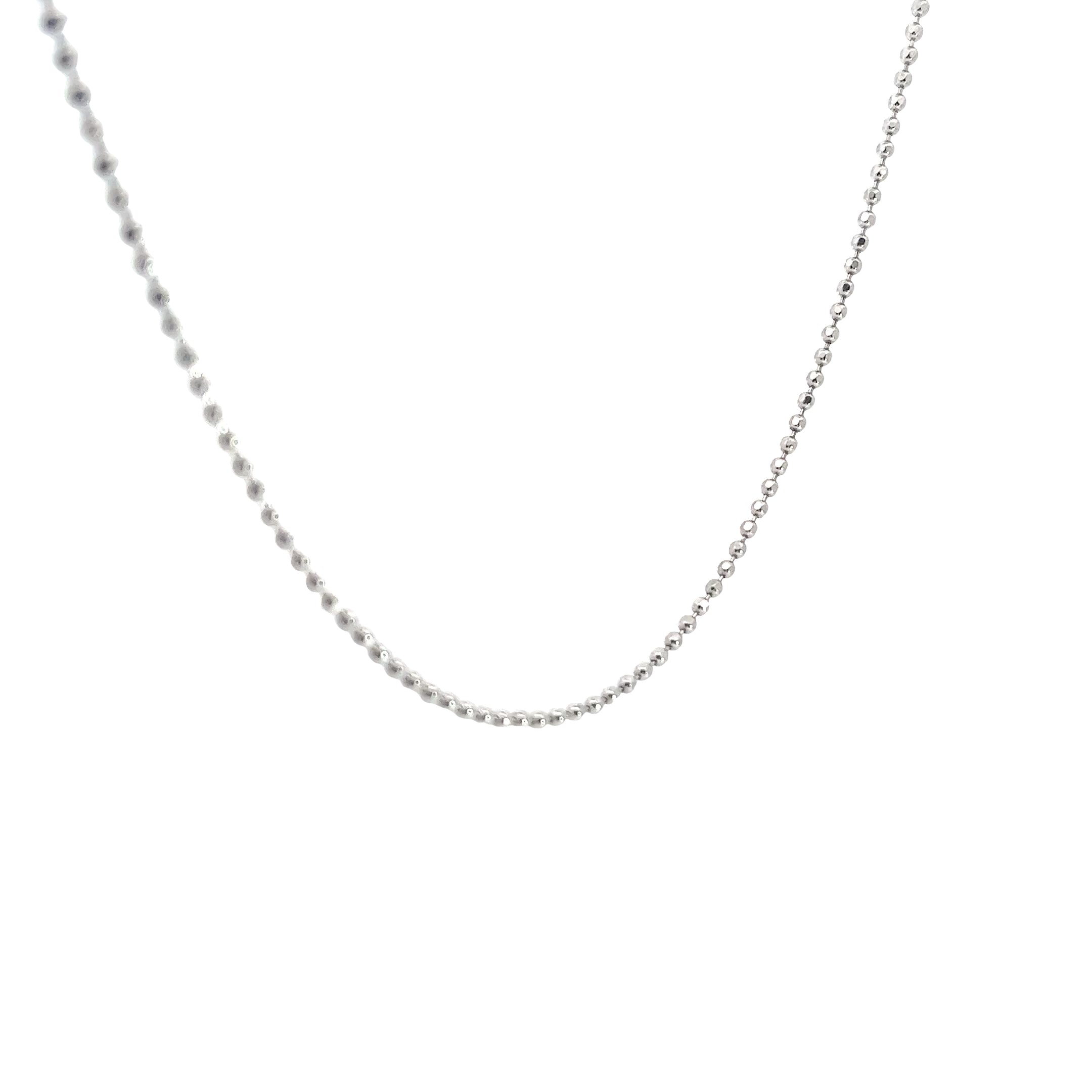 14k White Gold Beaded Chain 5.06 grams