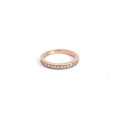 14k Rose Gold .25ct G VS2 Round Diamond Wedding Band 2.7mm