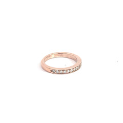 14k Rose Gold .25ct G VS2 Round Diamond Wedding Band 2.7mm