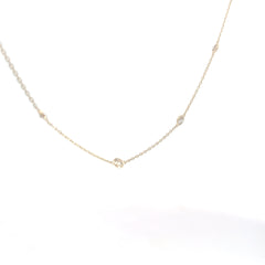 14k Yellow Gold 1.50ct G/H VS2 / SI1 Round Diamond by the Yard Necklace