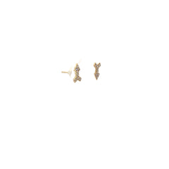 14k Yellow Gold .25ct G SI1 Round Arrow Stud Earrings