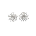 Platinum 2.50ct E VS2 Round Vintage Starburst Diamond Clip Earring