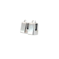 14k White Gold Square Hoop Earrings 7 gram