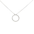14k White Gold .25ct G SI1 Round Diamond Eternity Circle Necklace