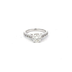 14k White Gold .85ct H VS2 Round Diamond/.30ct G VS2 Round Diamond Engagement Ring