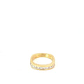 18k Yellow Gold 1.00ct E VS2 (12) Diamond Princess Cut Channel Set Squared Shank Band 6 Gram