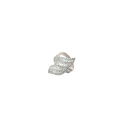 14k white gold 3.00ct H SI1 Baguette and Round diamond fashion ring