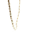 14k Yellow Gold Freshwater Cultured Pearl /Gold Bead Necklace 18"inch