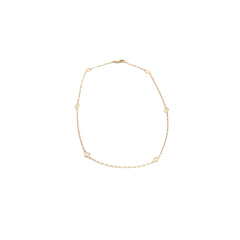 14K YELLOW GOLD .40CT G SI1 DIAMOND BY THE YARD ANKET 10 INCH