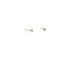 14k White Gold .10ct H SI1 Round Diamond  Baby Stud Earrings