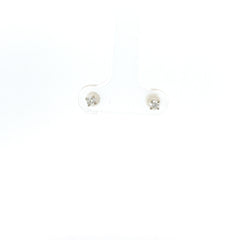 14k White Gold .10ct H SI1 Round Diamond  Baby Stud Earrings