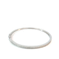 14k White Gold 1.00ct G VS2 Round Diamond Micro Pave 3.12mm Bangle Bracelet