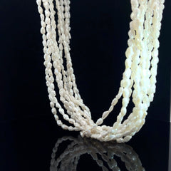 14k Yellow Gold 10 Strand Fresh Water Pearl Necklace