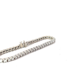 14k White Gold 4.00ct G VS2 Round Diamond Tennis Bracelet