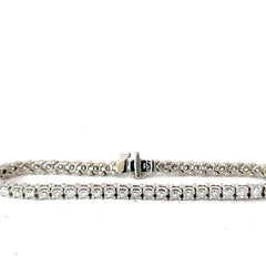 14k White Gold 4.00ct G VS2 Round Diamond Tennis Bracelet