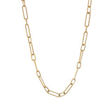 Ladies 14k gold Braided Paperclip Chain Necklace