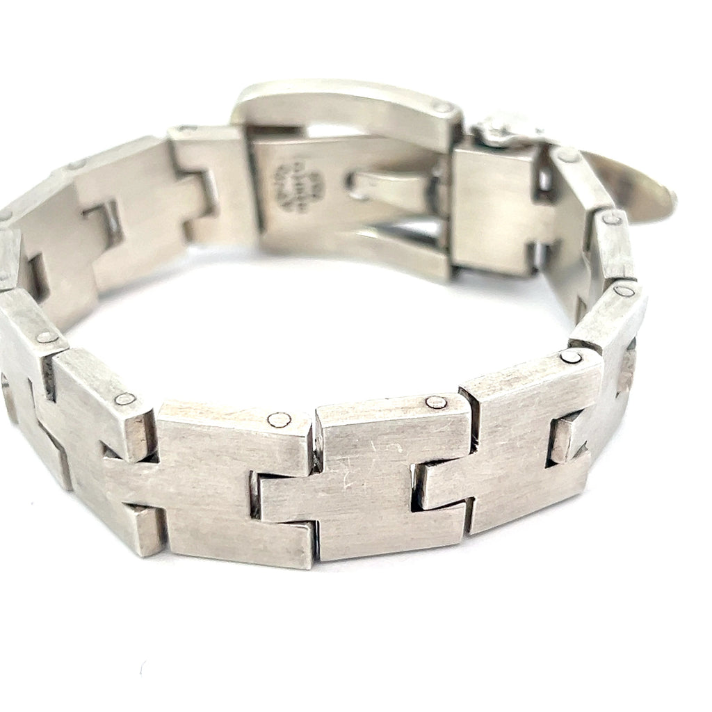 Stainless Steel Buckle Bracelet 1/2 wide 8" inch 91.6 gram