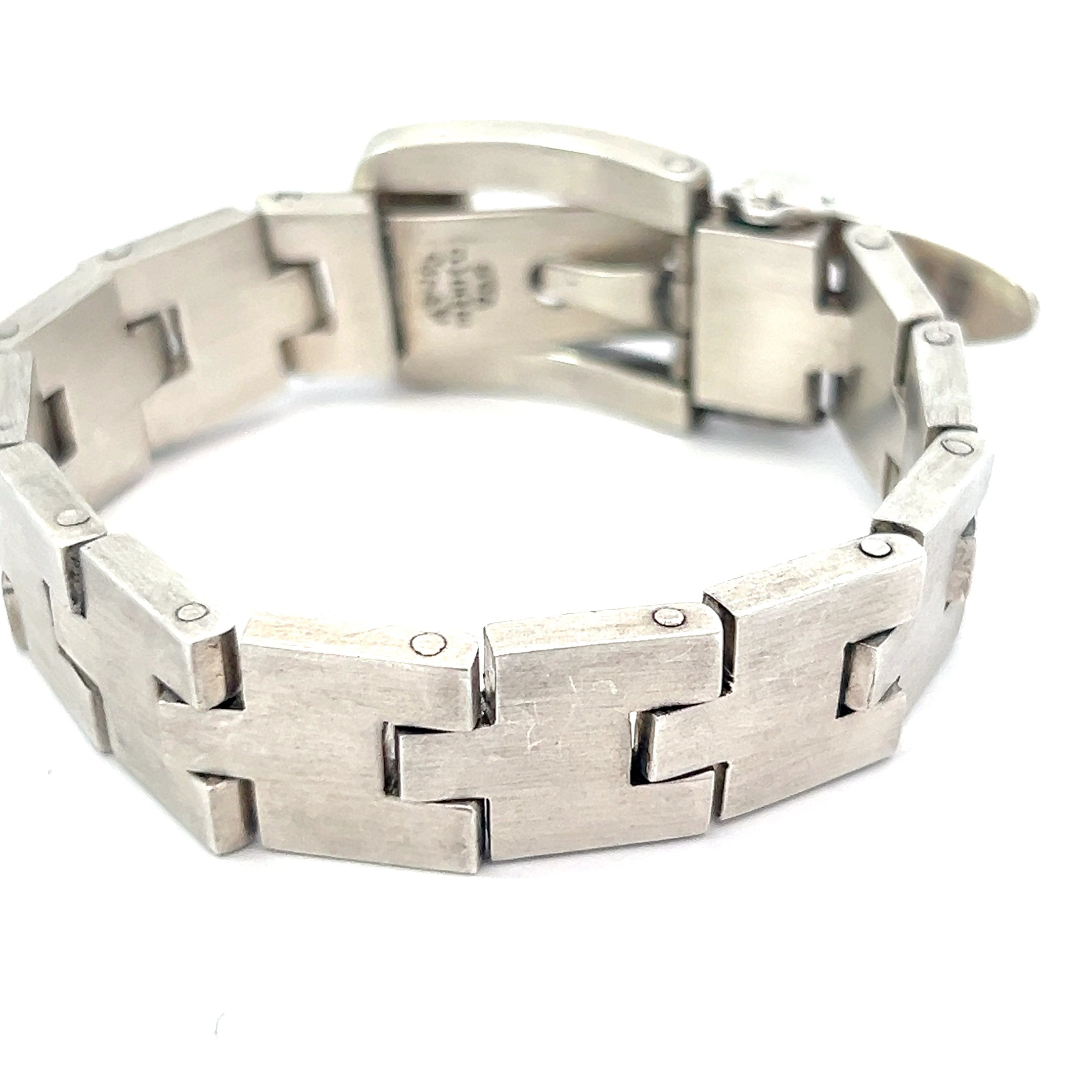 Stainless Steel Buckle Bracelet 1/2 wide 8" inch 91.6 gram